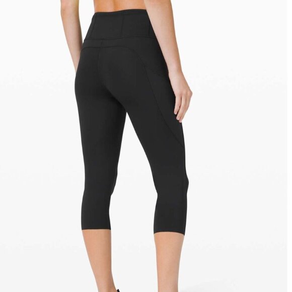 Lululemon Fast and Free Crop II 19" *Non-Reflective Cool Black - Picture 6 of 6